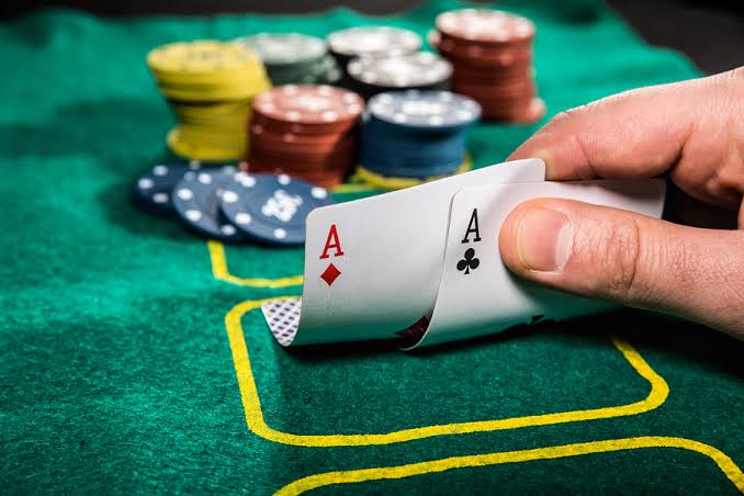 Guests playing at the Poker Social Table